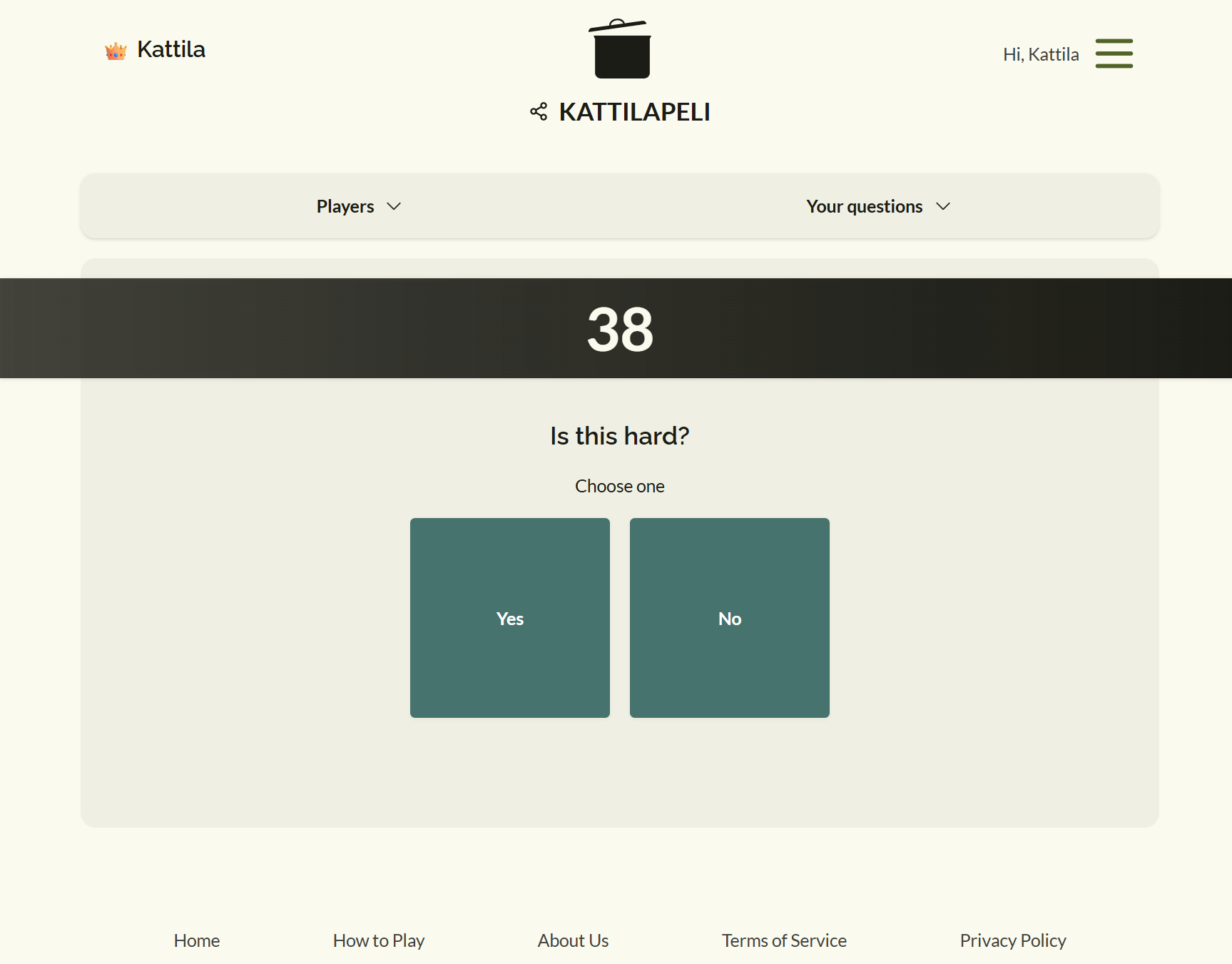 Placeholder: Active Answering Screen with Timer